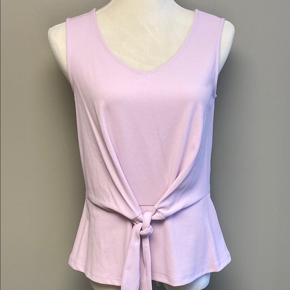 NWT Talbots Pink Tie-Front Peplum Tank Top – Size S
